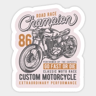 Champions Motrocicle road race Sticker